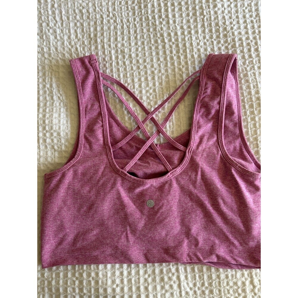 Athlectic Top Sz L Built In Bra By Zella Pink Color - Picture 2 of 4